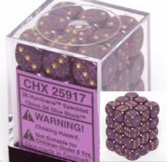 36 D6 Dice Block - 12mm Speckled Hurricane - CHX25917